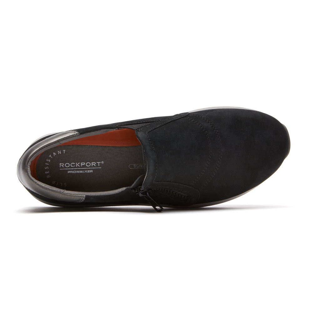 Rockport Sneakers For Womens Black - Trustride ProWalker Slip-On - WQ8901342